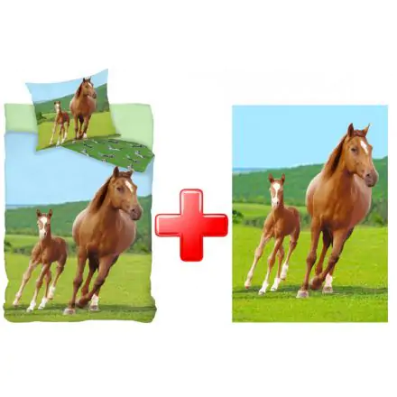 Equestrian Husa de plapuma si Set de patura fleece poza produsului