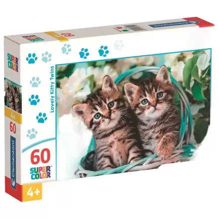 Puzzle Lovely Kitty Twins 60 piese poza produsului