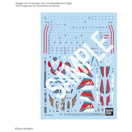 Macross HG 1/100 VF-31S Siegfried Water Decals Set de model poza produsului