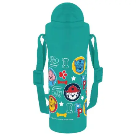 Paw Patrol Heads Sticla de apa din plastic cu pai si agatatoare 350 ml poza produsului