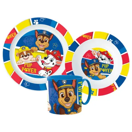 Paw Patrol Pup Power Set vase, Set micro Plastic cu cana 265 ml poza produsului