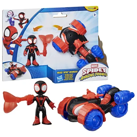 Marvel And His Awesome Friends Figurina Spidey Miles Morales si vehicul poza produsului