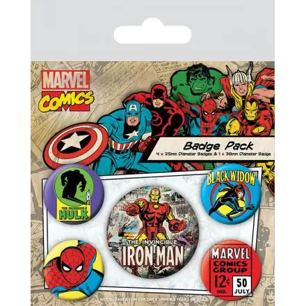 Marvel Comics Pin-Back Butoane set de 5 Iron Man poza produsului