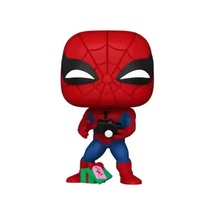 Marvel Funko POP! Figurina Vinyl Holiday Spiderman cu cadou deschis 9 cm poza produsului