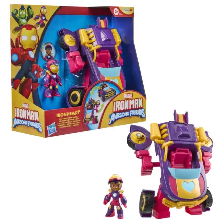 Marvel Iron Man And His Awesome Friends Iron Heart figurina si vehicul poza produsului