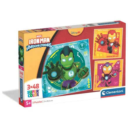 Marvel Iron Man And His Awesome Square puzzle 3x48 piese poza produsului
