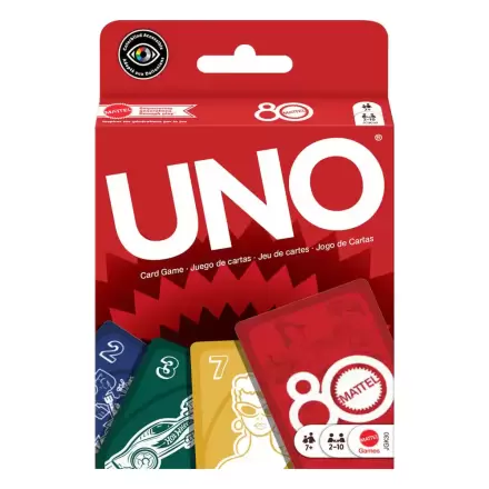 Mattel 80th Anniversary UNO Joc de cărți Ruby Red poza produsului
