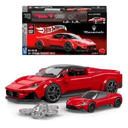 Mattel Brick Shop Hot Wheels Speed Series Building Set 1/32 Maserati MC20 set de construcție poza produsului