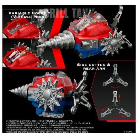 Microman Legacysoul Figurina de Actiune Robotman F Drill Tank poza produsului