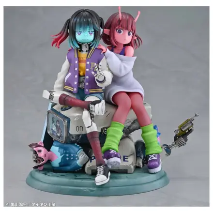 Milky Subway The Galactic Limited Express figurine din PVC pachet de 2 Chiharu & Makina 18 cm poza produsului