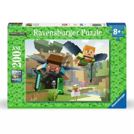 Puzzle Minecraft pentru copii XXL Aventuri cu animale (200 de piese) termékfotója