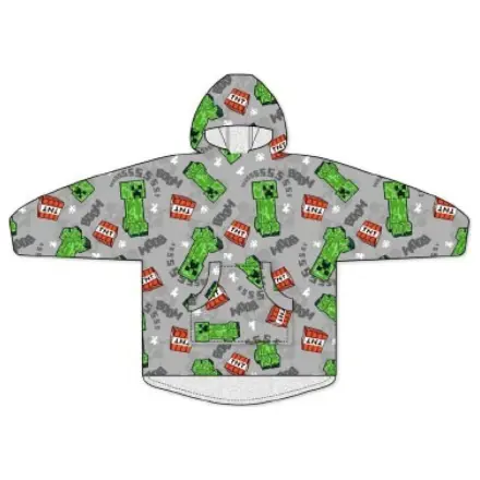 Minecraft Boom Pătură din pluș Fleece de tip Poncho Pull-on pentru vârste cuprinse între 7 și 14 ani poza produsului