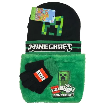 Set caciula, fular si manusi copii Minecraft Boom Deluxe poza produsului