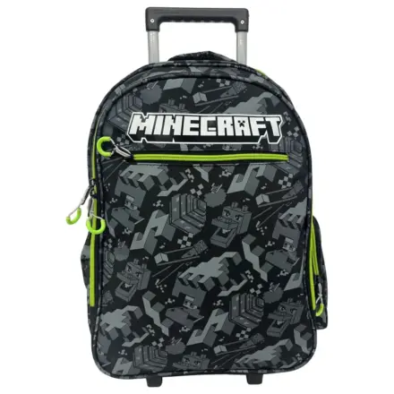 Minecraft Camo Terra ghiozdan scolar cu roti, geanta 46 cm poza produsului