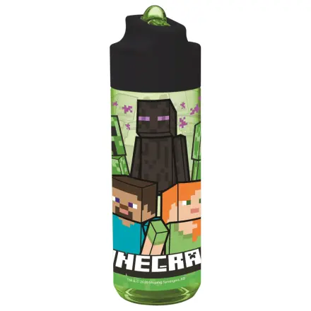 Sticla de plastic tritan cu pai Minecraft Creeper Hydro 540 ml poza produsului