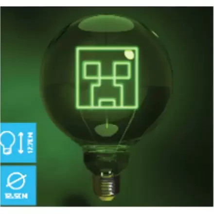 Bec LED Neon Minecraft Creeper termékfotója