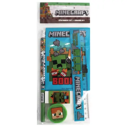 Minecraft Creepers Need Hugs Set de papetarie - 5 piese poza produsului