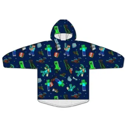 Minecraft Fight Adult Wearable Plush Fleece Blanket Poncho poza produsului