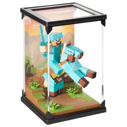 Minecraft Figura Diorama Armura de Diamant Steve si Cal 18 cm poza produsului