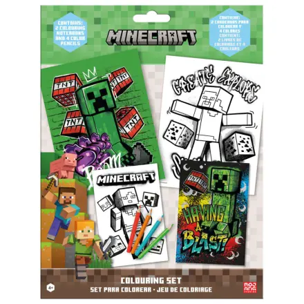 Minecraft Having a Blast set de colorat cu stickere poza produsului