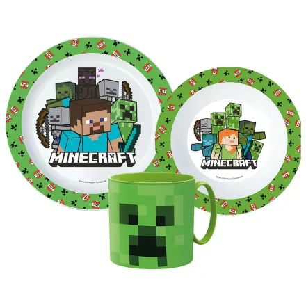 Minecraft Pixelcraft Set de vesela, Micro Plastic Set cu cana poza produsului