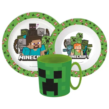 Minecraft Pixelcraft Set de vesela, Micro Plastic Set cu cana poza produsului