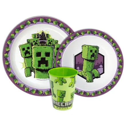 Minecraft The Movie Set de vesela, set din micro plastic, cu pahar de 260 ml poza produsului