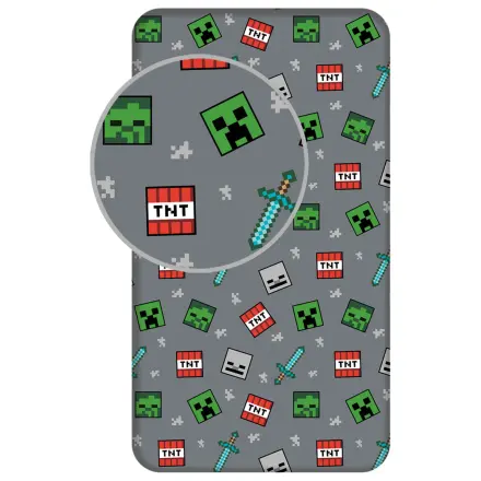 Minecraft We Got This Cearceaf cu elastic 90x200 cm poza produsului