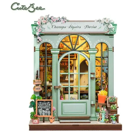 Kit Model Casa Miniatura Florarie Champs-Élysées 18 x 16 cm poza produsului