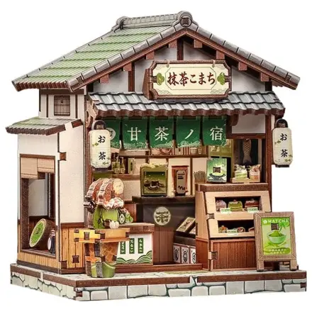 Miniature House Model Kit Kyoto Matcha Cottage 11 x 9 cm poza produsului