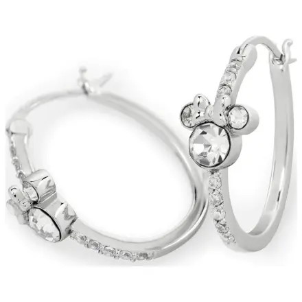 Cercei Minnie Silver Plated Stone Set Hoop poza produsului