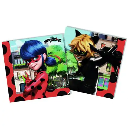 Miraculous Ladybug, Ladybug and Cat Noir adventures servetele 20 bucati poza produsului