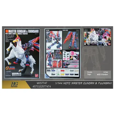 Mobile Fighter G Gundam GF13-001NHII Master Gundam Fuunsaiki Model Kit HGFC scară 1/144 poza produsului
