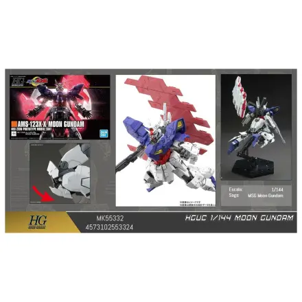 Mobile Suit Gundam HGUC 1/144 AMS-123X-X Moon Gundam kit de model poza produsului