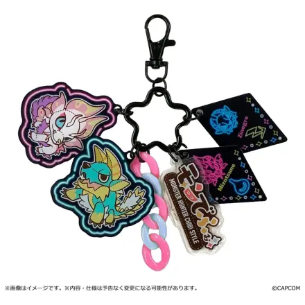 Monster Hunter Chibi Style Acrylic Keychain Multi Charm: Zinogre & Mizutsune poza produsului