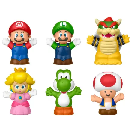 My Mario Little People Collector Mini Figura Pachet de 6, 7 cm poza produsului