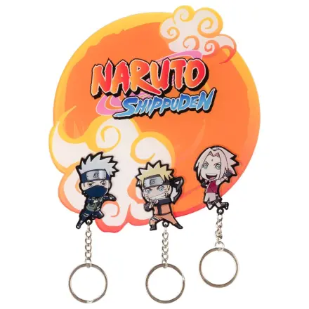 Naruto Shippuden suport de perete pentru chei cu 3 brelocuri poza produsului
