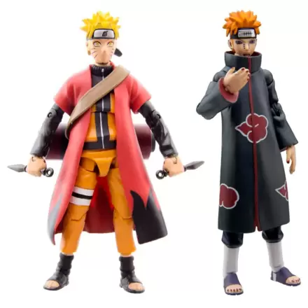 Naruto Shippuden Naruto vs Pain Sage Mode set de figurine de 10cm, ediție aniversară 25 de ani poza produsului