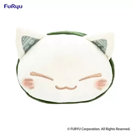 Figurină de pluș pisică Nemuneko, eșarfă verde, ver. 30 cm termékfotója