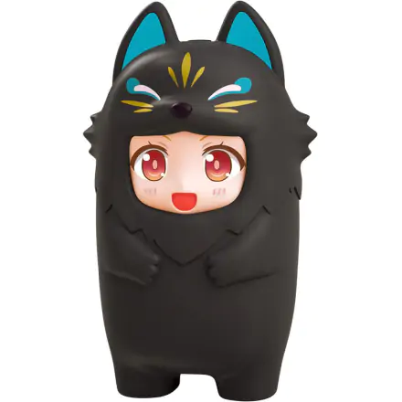 Nendoroid More Carcasă Piese Fețe Kigurumi pentru Figurine Nendoroid Kitsune Negru 10 cm poza produsului