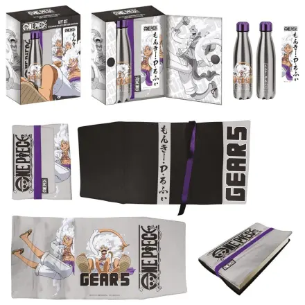 One Piece Steel Bottle, Sticker, Book Cover Set cadou Gears poza produsului