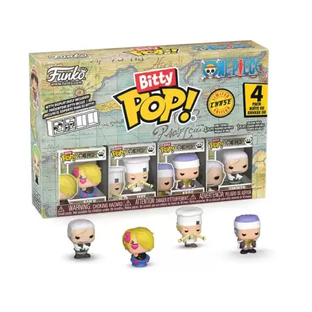 One Piece Bitty Funko POP! Figurina de vinil pachet de 4 Sanji poza produsului