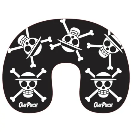 One Piece Black Skull perna de calatorie, perna pentru gat poza produsului