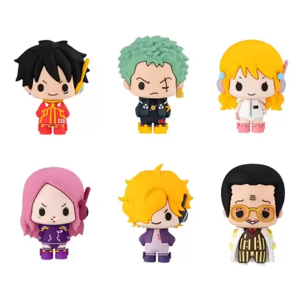 One Piece Chokorin Mascot Series Trading Figura Pachet de 6 bucati Egghead Ver. 5 cm poza produsului