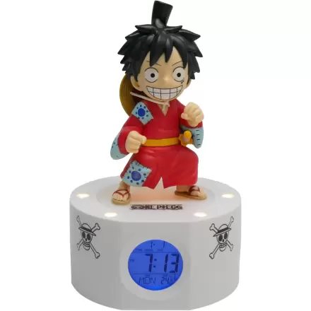 Ceas cu alarmă One Piece cu Lumină Luffy 18 cm poza produsului