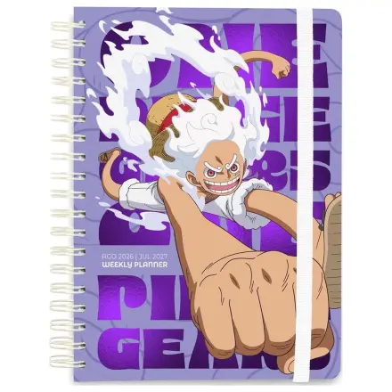 One Piece School Diary planner săptămânal 2026/2027 Gear 5 A5 poza produsului