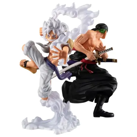 Pachet de 2 figurine din PVC One Piece Wallstar Monkey D. Luffy Gear Fifth si Roronoa Zoro (cu cadou) 10 cm poza produsului