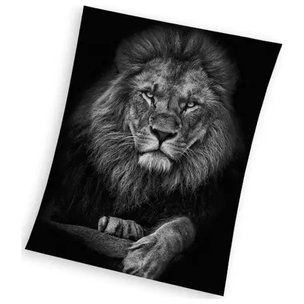 Pătură fleece neagră Lion 150x200cm poza produsului