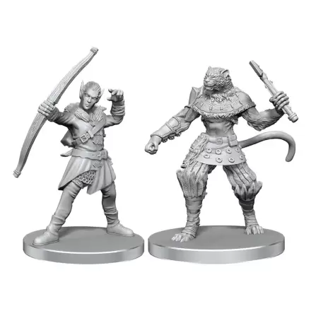 Pathfinder Deep Cuts Unpainted Miniatures Vânător Elfic & Catfolk Bandit poza produsului