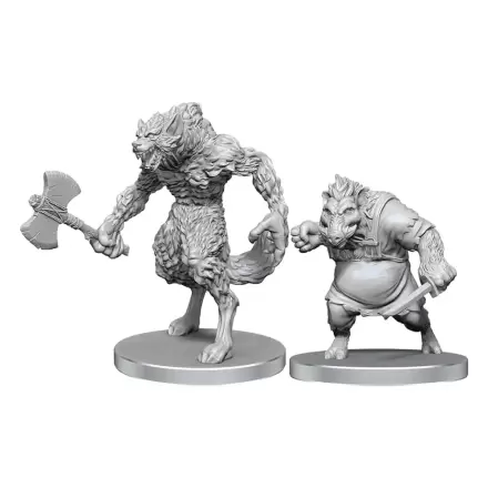 Pathfinder Deep Cuts Unpainted Miniatures Vârcolac și Om-mistreț poza produsului